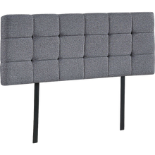 Load image into Gallery viewer, Linen Fabric Double Bed Deluxe Headboard Bedhead - Grey
