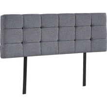 Load image into Gallery viewer, Linen Fabric Queen Bed Deluxe Headboard Bedhead - Grey