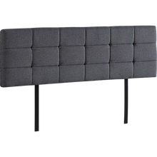 Load image into Gallery viewer, Linen Fabric King Bed Deluxe Headboard Bedhead - Grey