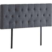 Load image into Gallery viewer, Linen Fabric Double Bed Deluxe Headboard Bedhead - Grey