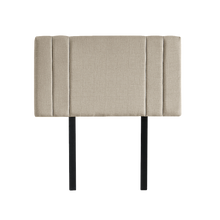 Load image into Gallery viewer, Linen Fabric Single Bed Deluxe Headboard Bedhead - Beige