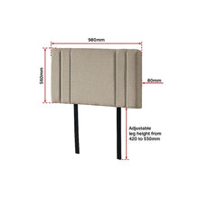 Load image into Gallery viewer, Linen Fabric Single Bed Deluxe Headboard Bedhead - Beige