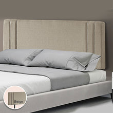 Load image into Gallery viewer, Linen Fabric Queen Bed Deluxe Headboard Bedhead - Beige