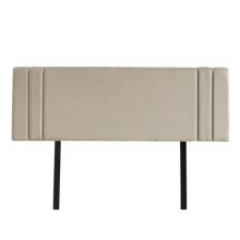 Load image into Gallery viewer, Linen Fabric Queen Bed Deluxe Headboard Bedhead - Beige