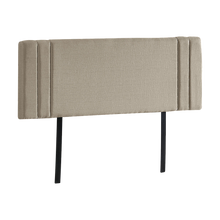 Load image into Gallery viewer, Linen Fabric King Bed Deluxe Headboard Bedhead - Beige