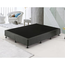 Load image into Gallery viewer, Palermo Queen Ensemble Bed Base Platinum Graphite Linen Fabric