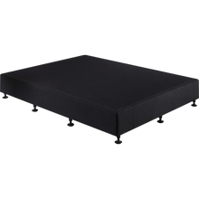 Load image into Gallery viewer, Palermo Queen Ensemble Bed Base Midnight Black Linen Fabric