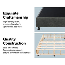 Load image into Gallery viewer, Palermo King Single Ensemble Bed Base Platinum Graphite Linen Fabric