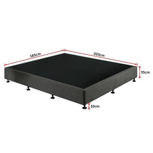 Load image into Gallery viewer, Palermo King Ensemble Bed Base Platinum Graphite Linen Fabric