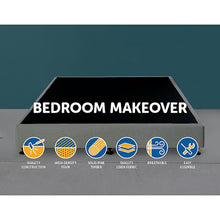 Load image into Gallery viewer, Palermo King Ensemble Bed Base Platinum Light Grey Linen Fabric