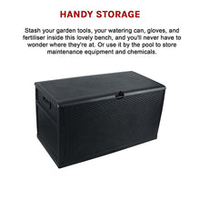 Load image into Gallery viewer, 450L Patio Deck Box Outdoor Storage Plastic Bench Box