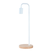 Load image into Gallery viewer, Modern Table lamp Desk Light Timber Base Bedside Bedroom White