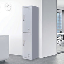 Load image into Gallery viewer, 2-Door Vertical Locker for Office Gym Shed School Home Storage