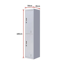 Load image into Gallery viewer, 2-Door Vertical Locker for Office Gym Shed School Home Storage
