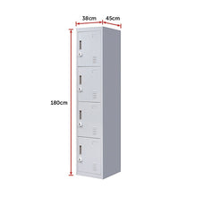 Load image into Gallery viewer, 4-Door Vertical Locker for Office Gym Shed School Home Storage