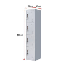 Load image into Gallery viewer, 4-Door Vertical Locker for Office Gym Shed School Home Storage