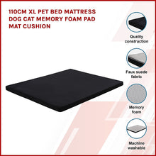 Load image into Gallery viewer, 110CM XL Pet Bed Mattress Dog Cat Memory Foam Pad Mat Cushion