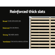 Load image into Gallery viewer, Double Wooden Base Timber Platform White Bed Frame