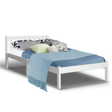 Load image into Gallery viewer, King Single Wooden Bed Frame - White