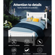Load image into Gallery viewer, King Single Wooden Bed Frame - White