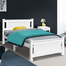 Load image into Gallery viewer, King Single Wooden Bed Frame - White