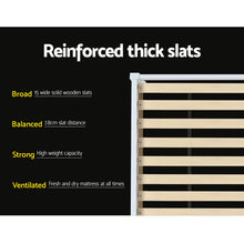 Load image into Gallery viewer, Timber Slat King Single Size White Wooden Trundle Bed Frame
