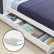 Load image into Gallery viewer, Artiss Set of 2 Bed Frame Storage Drawers Timber Trundle for Wooden Bed Frame Base White