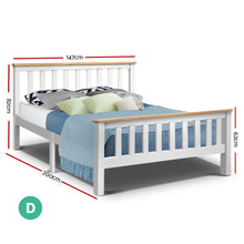 Load image into Gallery viewer, Double Wooden Timber Base Kids Bed Frame