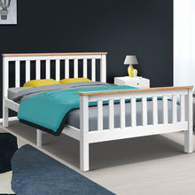 Load image into Gallery viewer, Double Wooden Timber Base Kids Bed Frame