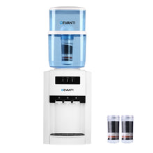 Load image into Gallery viewer, 22L Bench Top Water Cooler Dispenser Purifier Hot Cold Three Tap with 2 Replacement Filters