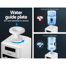 Load image into Gallery viewer, 22L Bench Top Water Cooler Dispenser Purifier Hot Cold Three Tap with 2 Replacement Filters