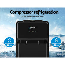 Load image into Gallery viewer, Devanti Water Cooler Dispenser Bench Top Cold Hot Two Taps Instant Machine Black