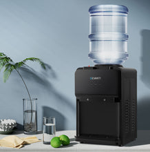 Load image into Gallery viewer, Devanti Water Cooler Dispenser Bench Top Cold Hot Two Taps Instant Machine Black