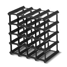 Load image into Gallery viewer, Artiss 20 Bottle Timber Wine Rack Wooden Storage Wall Racks Holders Cellar Black