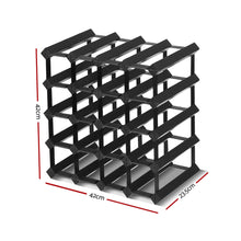 Load image into Gallery viewer, Artiss 20 Bottle Timber Wine Rack Wooden Storage Wall Racks Holders Cellar Black