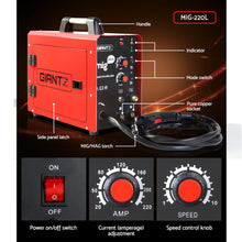 Load image into Gallery viewer, Giantz 220 Amp Inverter Welder MMA MIG DC Gas Gasless Welding Machine Portable