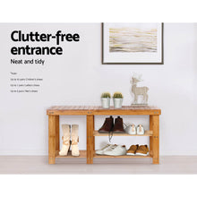 Load image into Gallery viewer, Bamboo Shoe Rack Bench