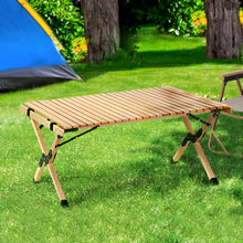 Load image into Gallery viewer, Gardeon Outdoor Furniture Wooden Egg Roll Picnic Table Camping Desk 90CM
