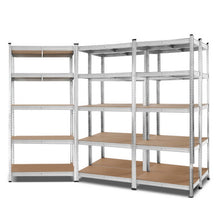 Load image into Gallery viewer, Strong and Durable Warehouse Shelving Rack x 5- Silver 90 x 40 x 180cm