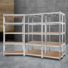 Load image into Gallery viewer, Strong and Durable Warehouse Shelving Rack x 5- Silver 90 x 40 x 180cm