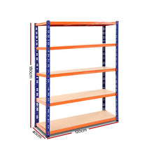 Load image into Gallery viewer, Durable Steel Warehouse Shelving Rack 120cm x 40cm x 180cm