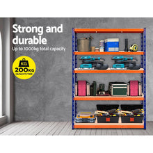 Load image into Gallery viewer, Durable Steel Warehouse Shelving Rack 120cm x 40cm x 180cm