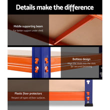 Load image into Gallery viewer, Durable Steel Warehouse Shelving Rack 120cm x 40cm x 180cm