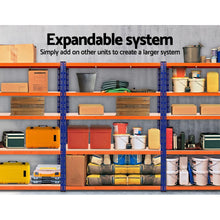 Load image into Gallery viewer, Durable Steel Warehouse Shelving Rack 120cm x 40cm x 180cm
