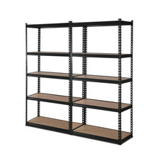 Load image into Gallery viewer, Strong and Durable Warehouse Shelving Rack x 2 - Matte Black 70 x 30 x 150cm