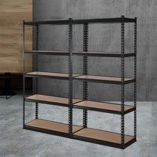 Load image into Gallery viewer, Strong and Durable Warehouse Shelving Rack x 2 - Matte Black 70 x 30 x 150cm
