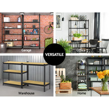 Load image into Gallery viewer, Strong and Durable Warehouse Shelving Rack x 4- Matte Black 70 x 30 x 150cm