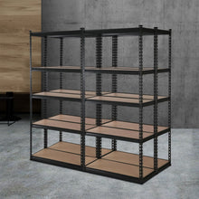 Load image into Gallery viewer, Strong and Durable Warehouse Shelving Rack x 4- Matte Black 70 x 30 x 150cm