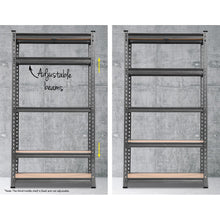 Load image into Gallery viewer, Durable Steel Warehouse Shelving Rack x 2 - Charcoal 70 x 30 x 150cm