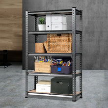 Load image into Gallery viewer, Strong and Durable Warehouse Shelving Rack - Grey 90cm x 40cm x 180cm